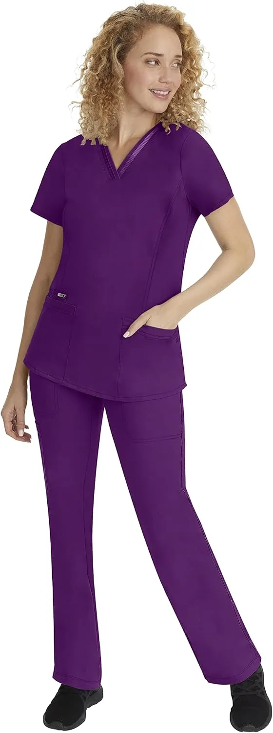 Healing Hands Scrub Top for Women with 3 Pockets and Easy Care, 2-Way Stretch Fabric 2278