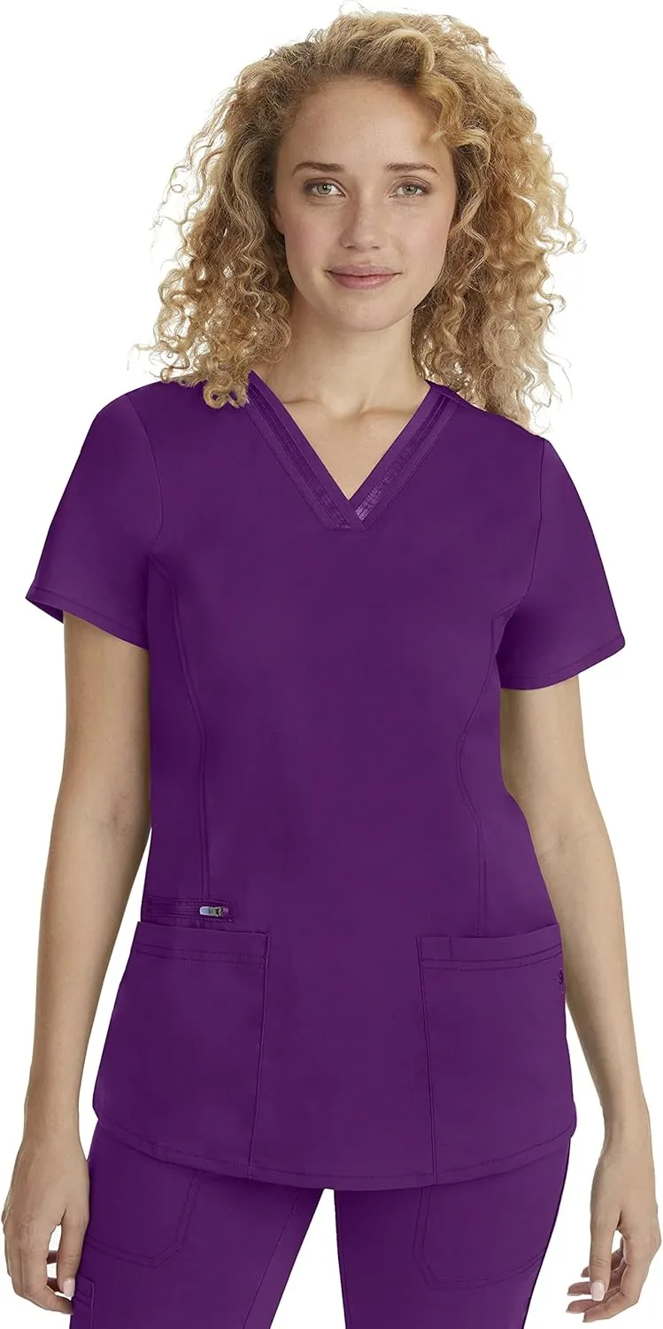 Healing Hands Scrub Top for Women with 3 Pockets and Easy Care, 2-Way Stretch Fabric 2278