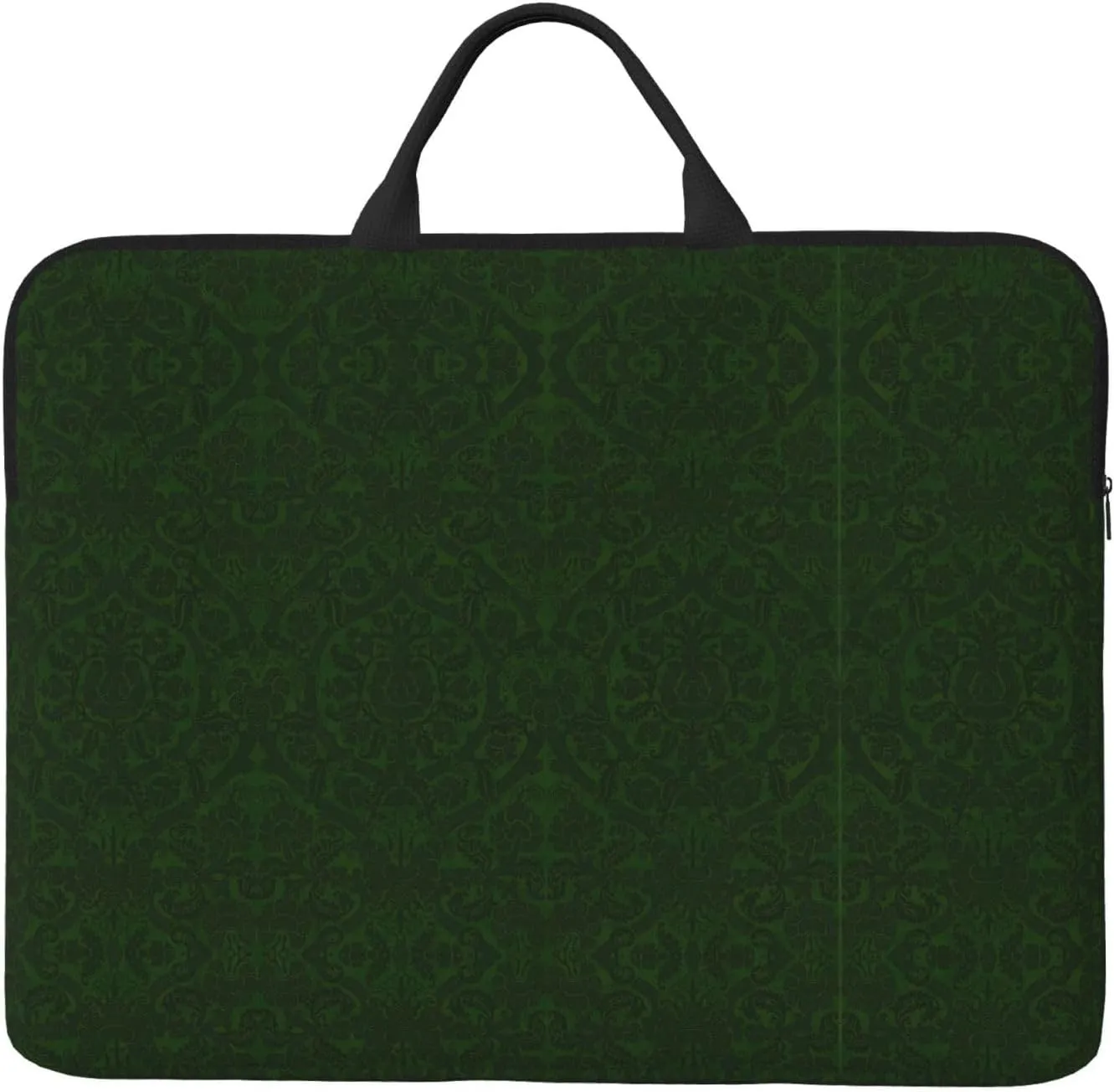 Hunter Green Floral Petals Pattern 14in Laptop Case Sleeve Bag  Versatile Shoulder Messenger Briefcase, Designed for Business Travel