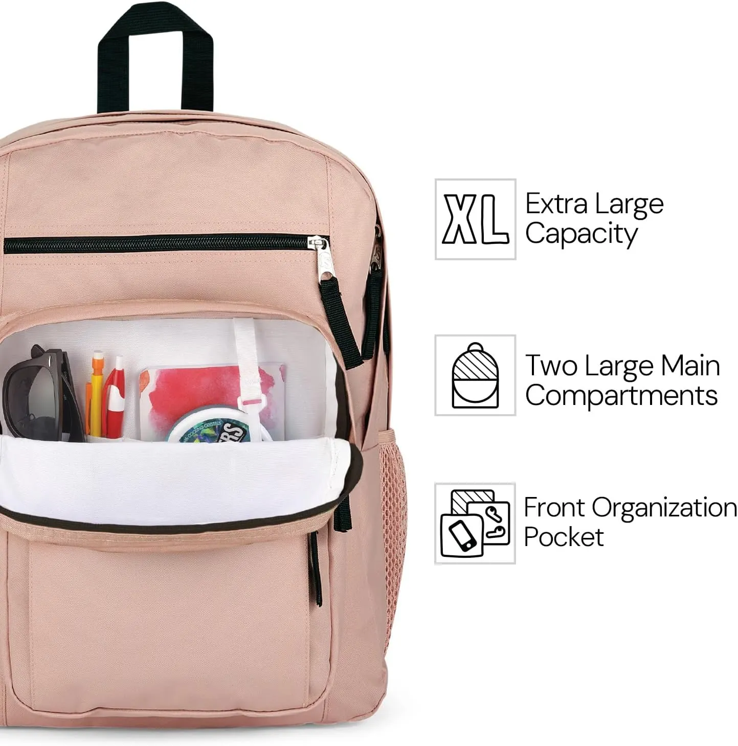 JanSport Laptop Backpack - Computer Bag with 2 Compartments, Ergonomic Shoulder Straps, 15 Laptop Sleeve, Haul Handle - Faded Floral Fresh Mint