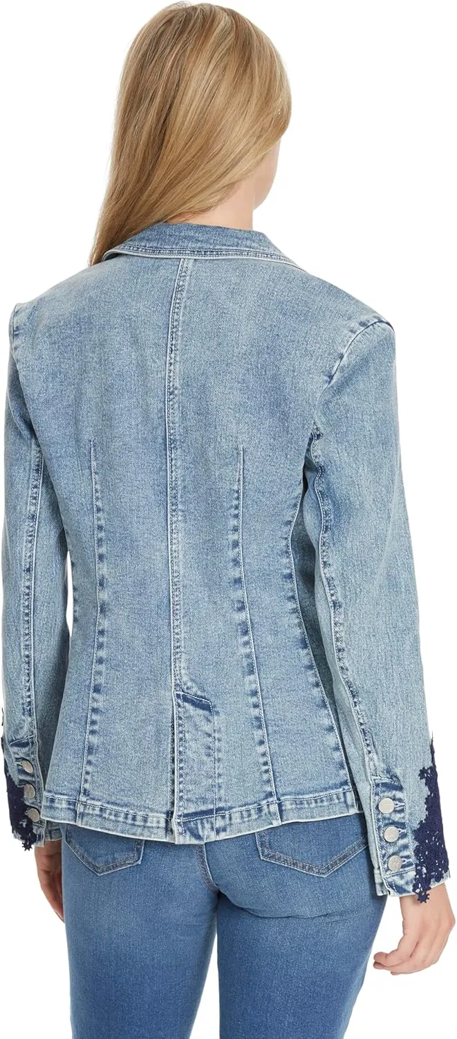 Jessica Simpson Women's Fitted Blazer with Single Button Front and Notch Collar Lapel Standard