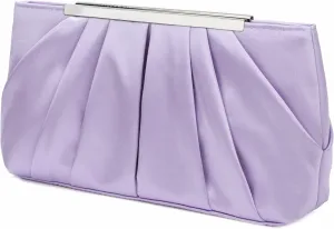 Lanpet Women's Satin Evening Clutch Bag Elegant Pleated Formal Handbag Simple Classic Purse for Women
