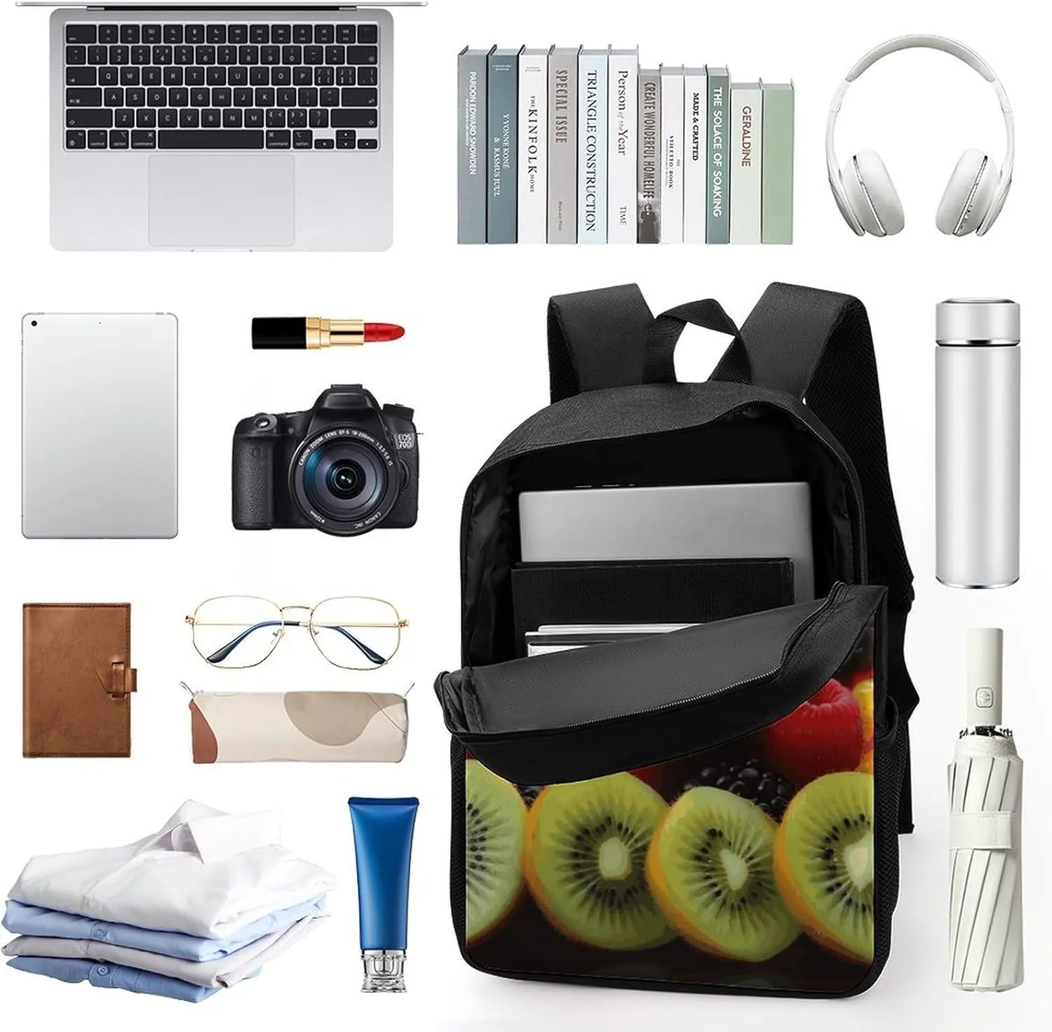 Laptop Backpack Casual Daypack Waterproof Fresh Fruit Computer Bag Business Work Bag for Travel