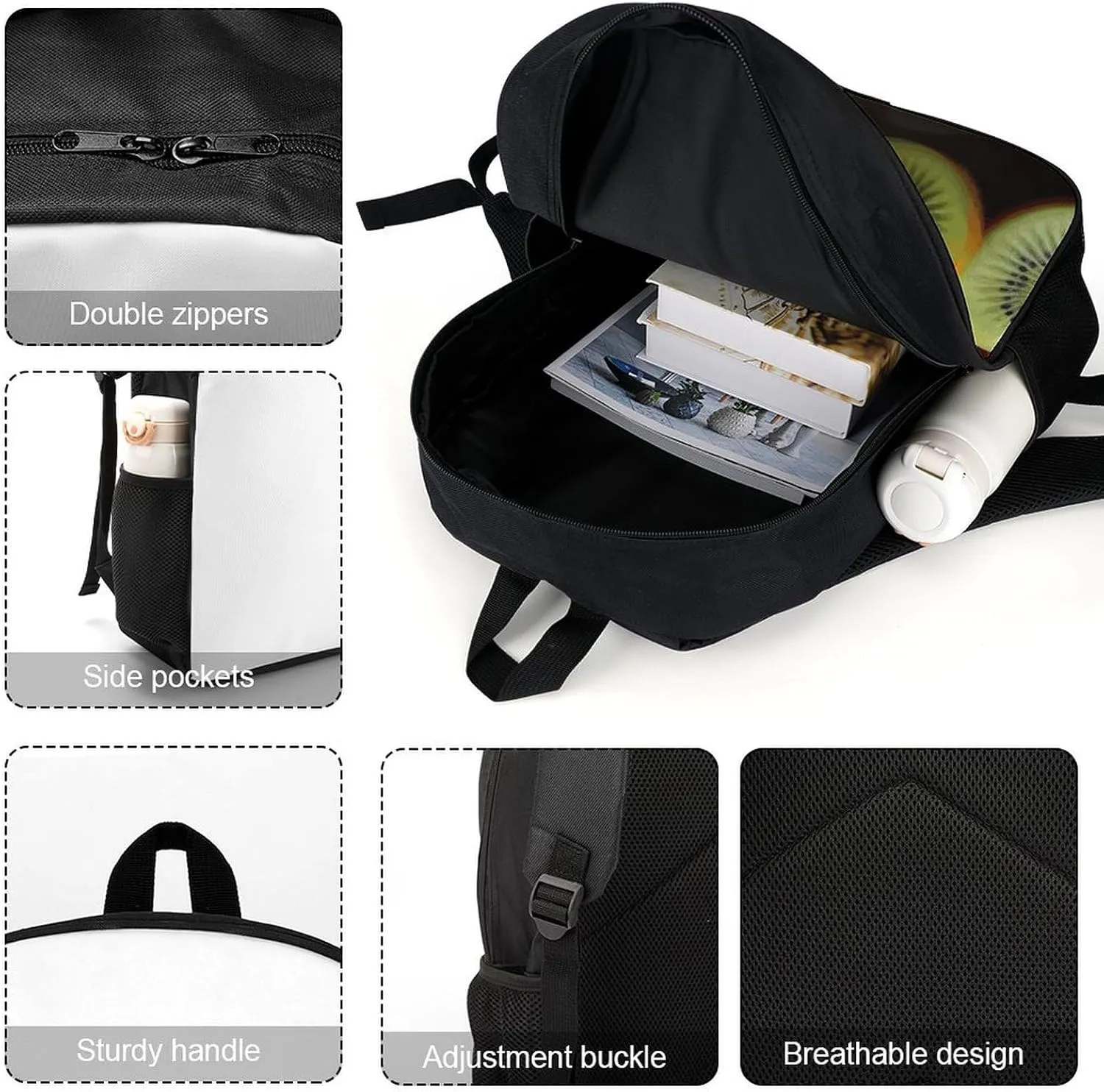 Laptop Backpack Casual Daypack Waterproof Fresh Fruit Computer Bag Business Work Bag for Travel