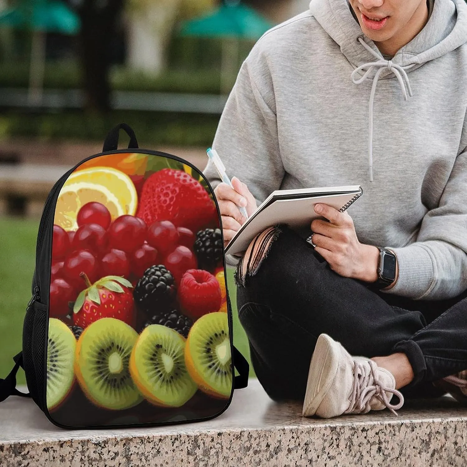 Laptop Backpack Casual Daypack Waterproof Fresh Fruit Computer Bag Business Work Bag for Travel