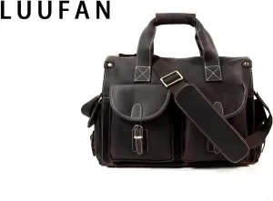 Large Capacity Versatile Leather Business Bag Men, 15 Leather Travel Bag Tote Briefcase, Laptop Bag, Travel Bag