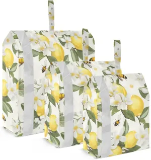 Leaves Lemon Green Packing Cubes for Travel 3 Set Luggage Packing Cubes Luggage Bags Organizer for Easy Packing