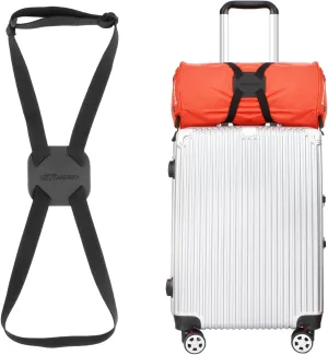 Luggage Straps Bag Bungees for Add a Bag Easy to Travel Suitcase Elastic Strap Belt (Black) 