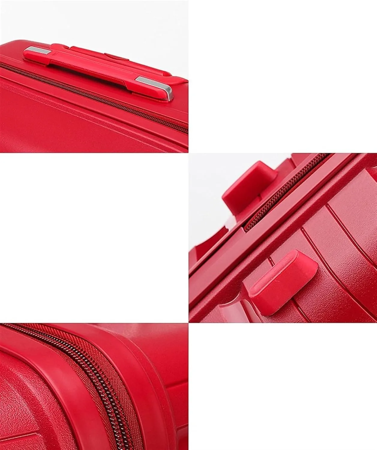 Luggage Travel Suitcase With Spinner Wheels,Lightweight Ergonomic Handles, Traveling Suitcases Trolley Suitcase (Color : Red, Size : 24inch)