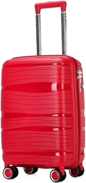 Luggage Travel Suitcase With Spinner Wheels,Lightweight Ergonomic Handles, Traveling Suitcases Trolley Suitcase (Color : Red, Size : 24inch)
