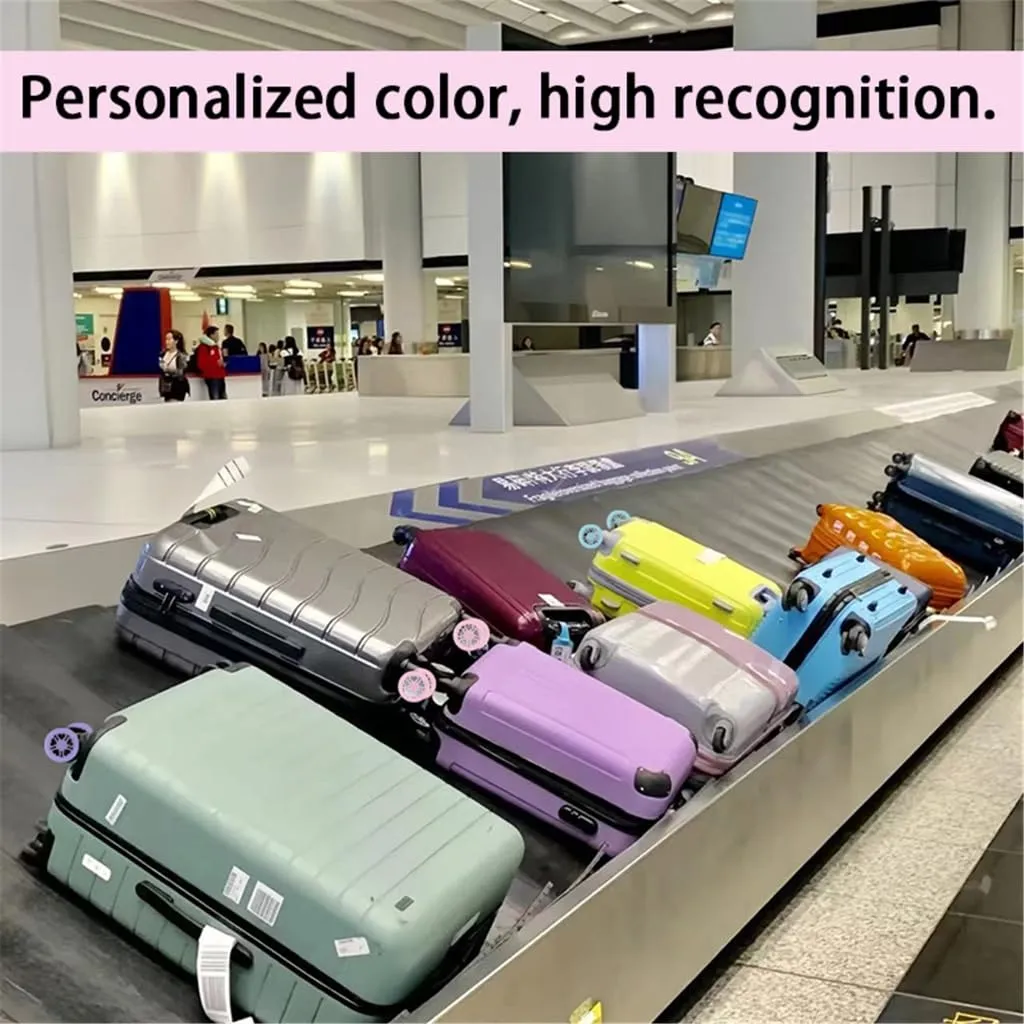 Luggage Wheel Covers Silicone Suitcase Wheel Protectors Flower Texture Reduce Noise Easy Installation for Travel 8Pcs
