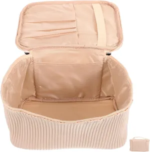 Makeup Bag Travel Size Women's Toiletry Organizer Hanging Stylish Pu Leather Easy Access for Daily Travel