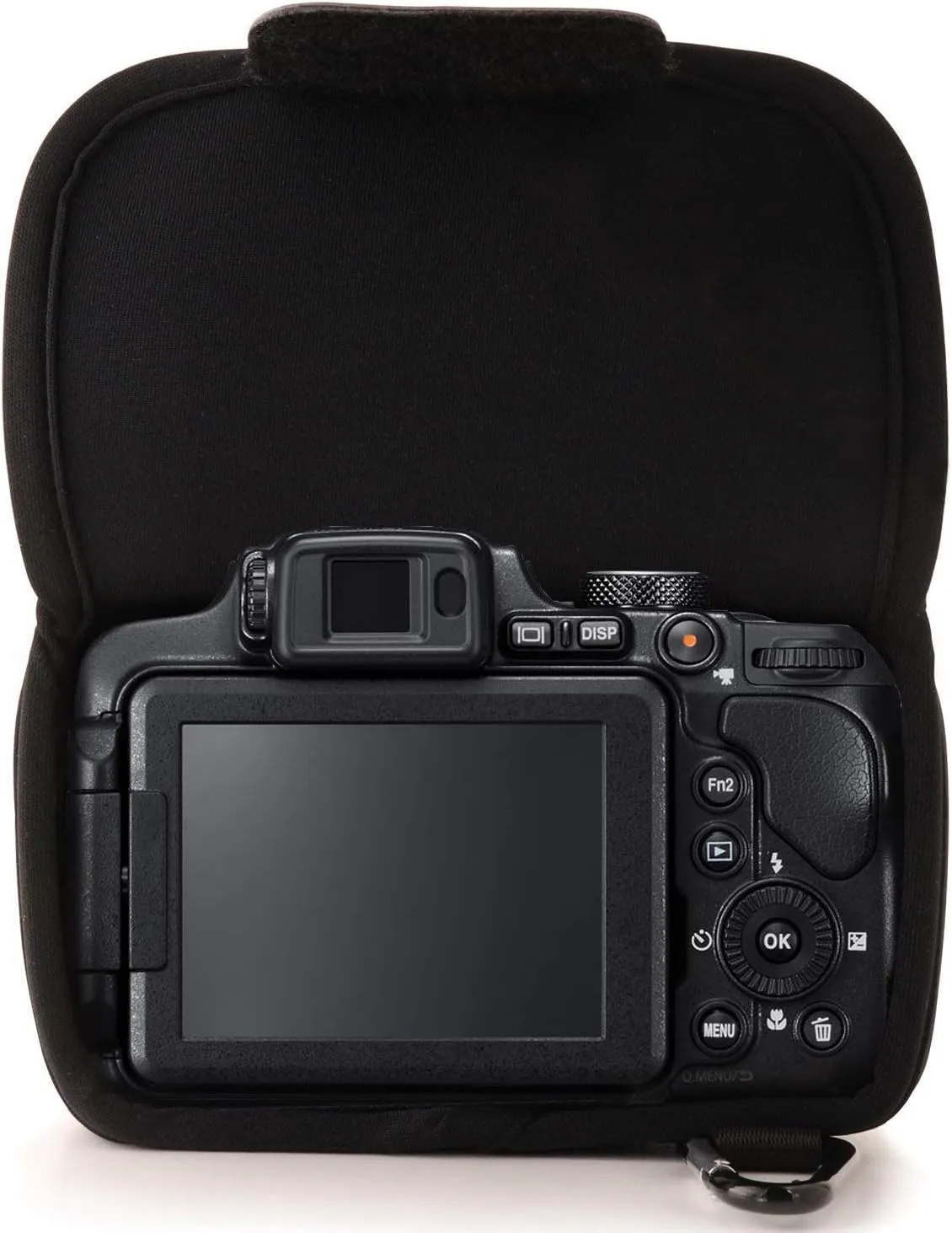MegaGear Nikon Coolpix B700 Ultra Light Neoprene Camera Case, with Carabiner - Black - MG846, PU Leather