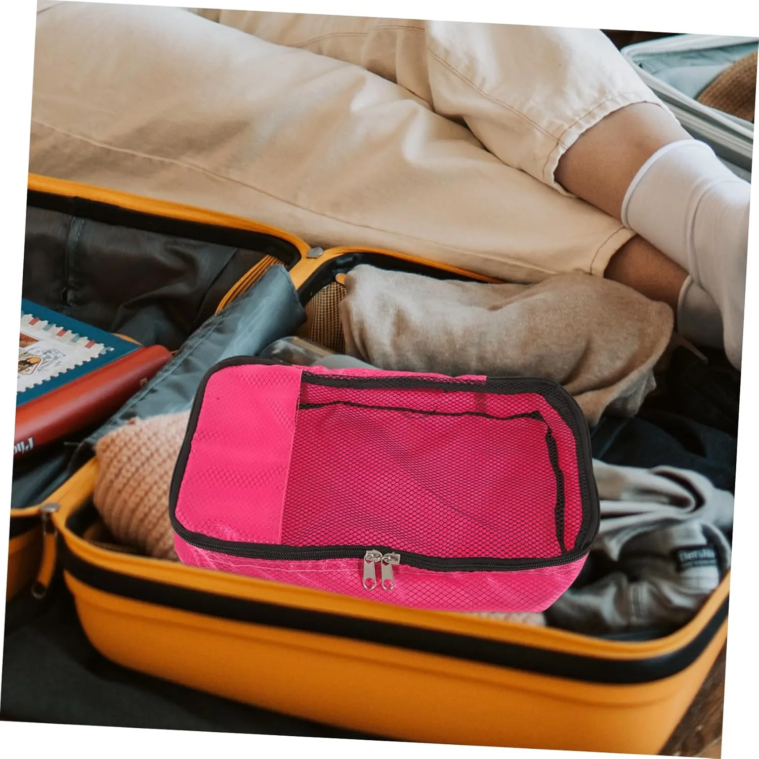 Mesh Suitcase Organizer Bag Travel Essentials Packing Cubes for Long or Short Trips Easy Zipper Access