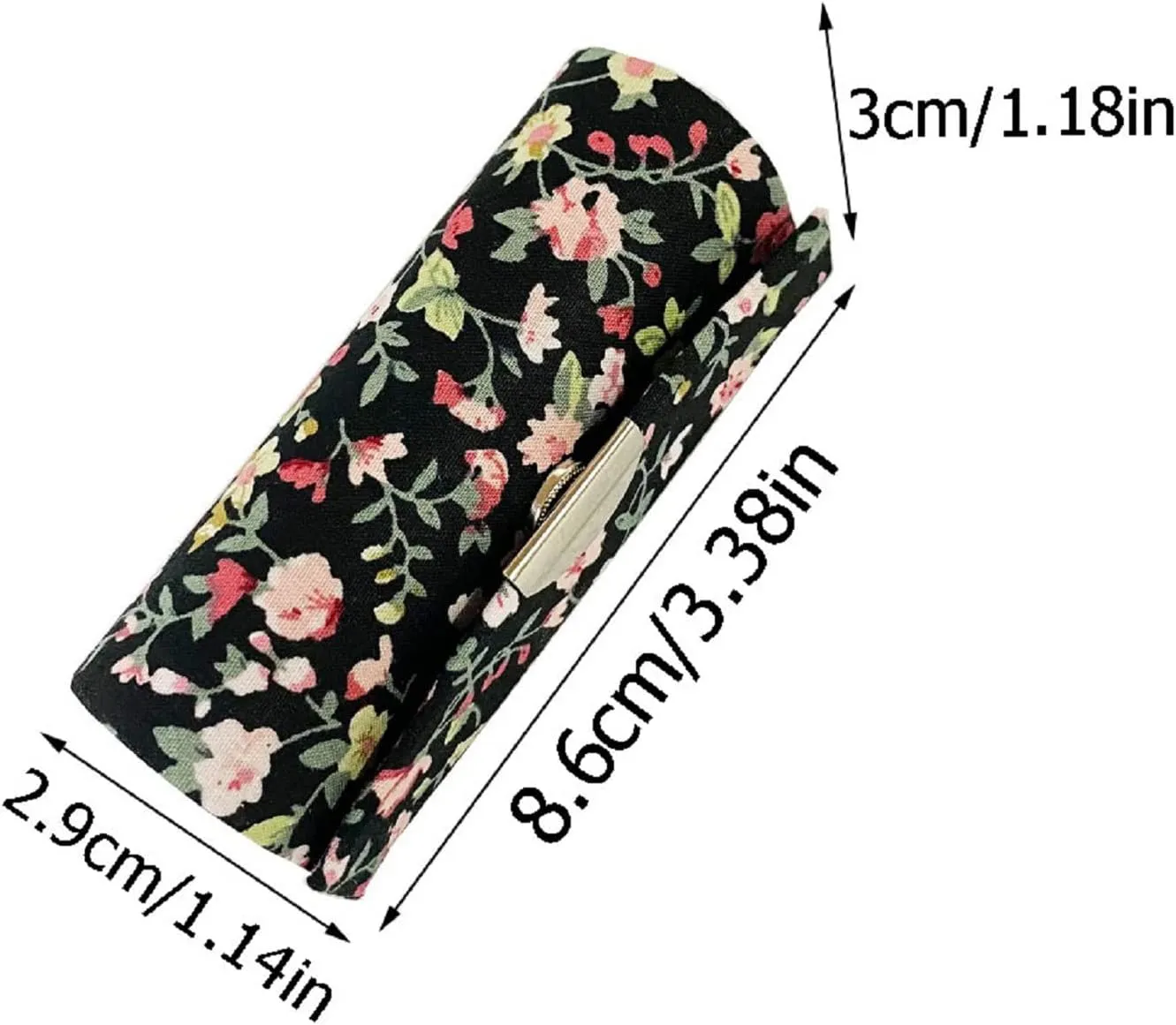 MIAO JIN 4PCS Lipstick Case with Mirror Lipstick Case Storage Case Mini Portable Small Flower Jewelry Case Cosmetic Case (Small Flower)