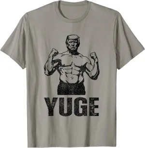 Muscle Trump 2024 Yuge Muscular Flex Trump Funny Patriotic Vintage Workout Gym T-Shirt