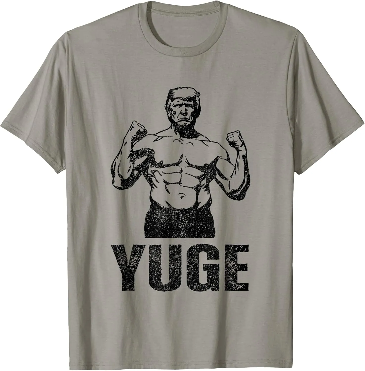 Muscle Trump 2024 Yuge Muscular Flex Trump Funny Patriotic Vintage Workout Gym T-Shirt