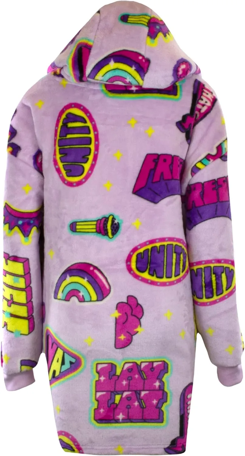 Nickelodeon THE WAYY BIG HOODIE Plush Lined Oversized Hoodie, Jojo Siwa and That Girl Lay Lay Soft Cozy Hoodies for Girls