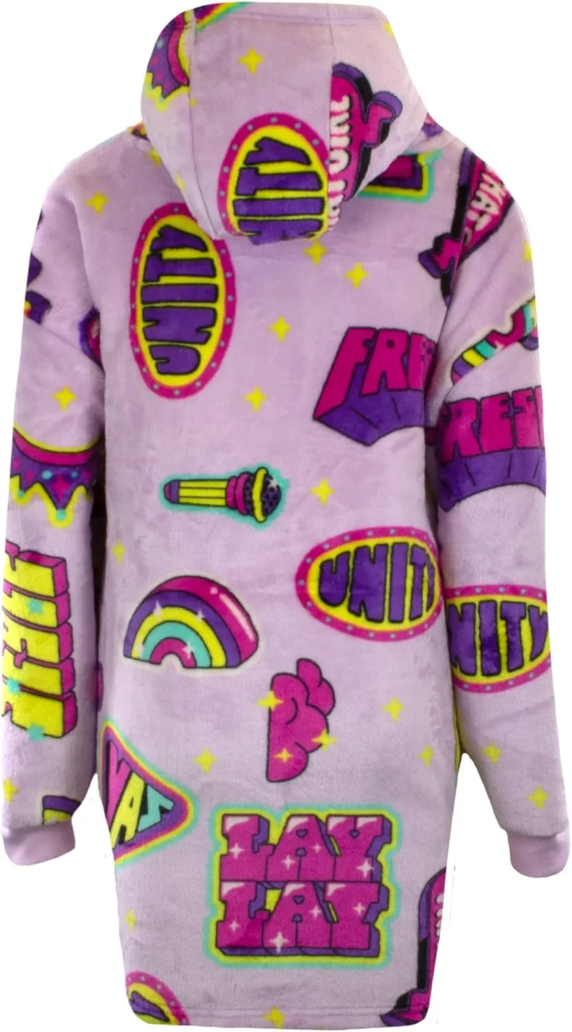 Nickelodeon THE WAYY BIG HOODIE Plush Lined Oversized Hoodie, Jojo Siwa and That Girl Lay Lay Soft Cozy Hoodies for Girls