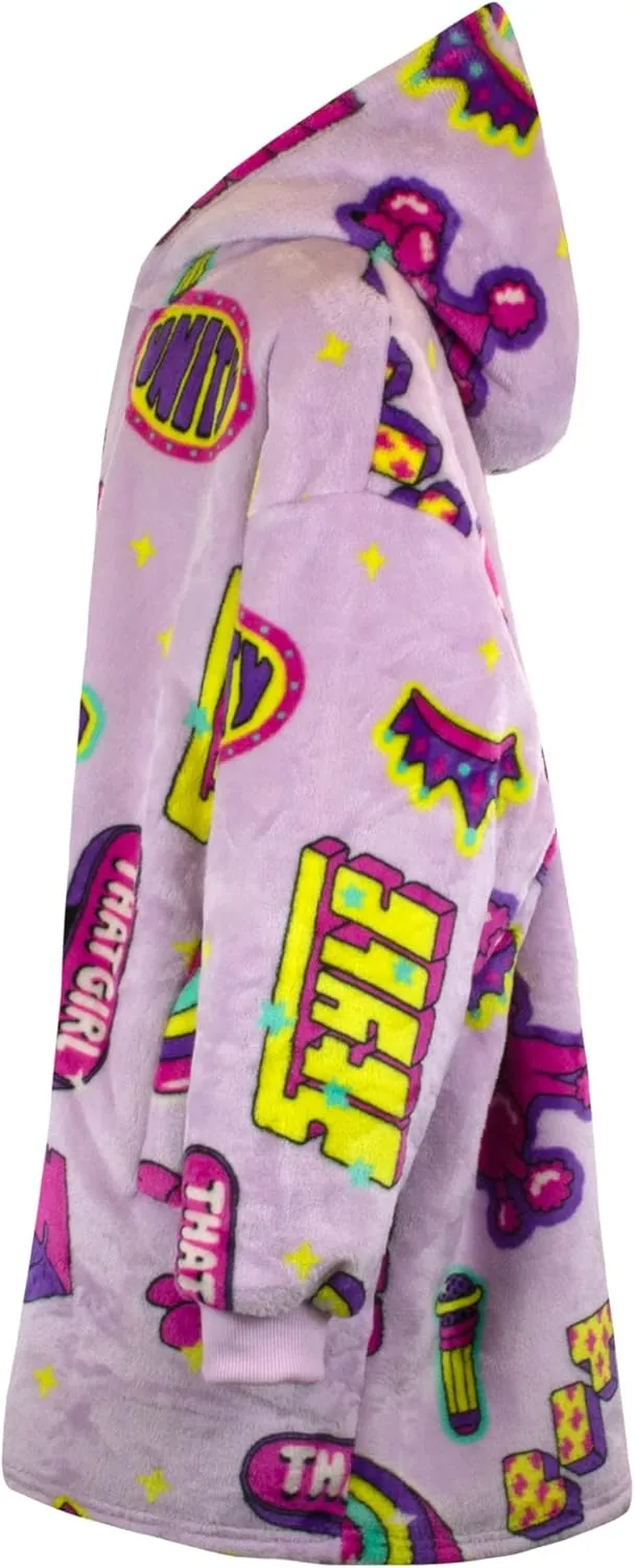 Nickelodeon THE WAYY BIG HOODIE Plush Lined Oversized Hoodie, Jojo Siwa and That Girl Lay Lay Soft Cozy Hoodies for Girls