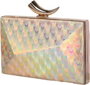 Nova&Aria Women Evening Bag Envelope Clutch Purse Shiny Sequins Bridal Handbag Wedding Party Prom 25