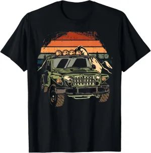 Off Road 4X4 Vintage Retro 70s Sunset Off Road T-Shirt