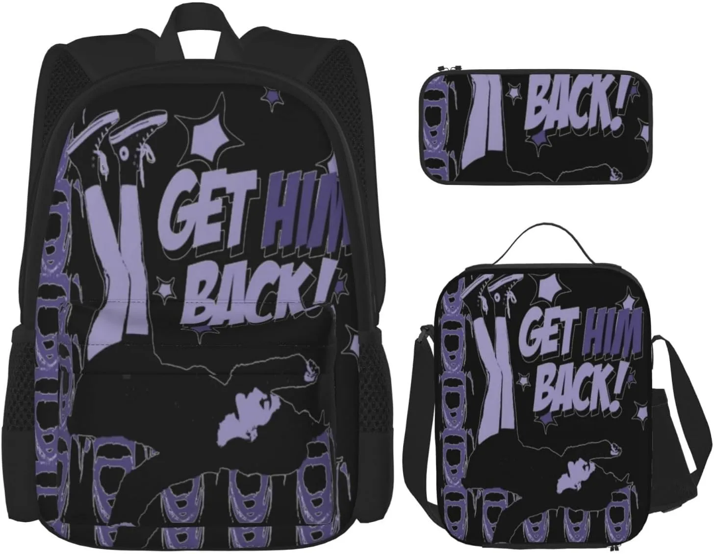 Olivia Songwriter Actress Rodrigo Backpack 3 Pieces Set With Lunch Bag And Pencil Pouch Combination for Work/Sport/Picnic Convenient Laptop Backpack Travel Daypack Stationery Bag