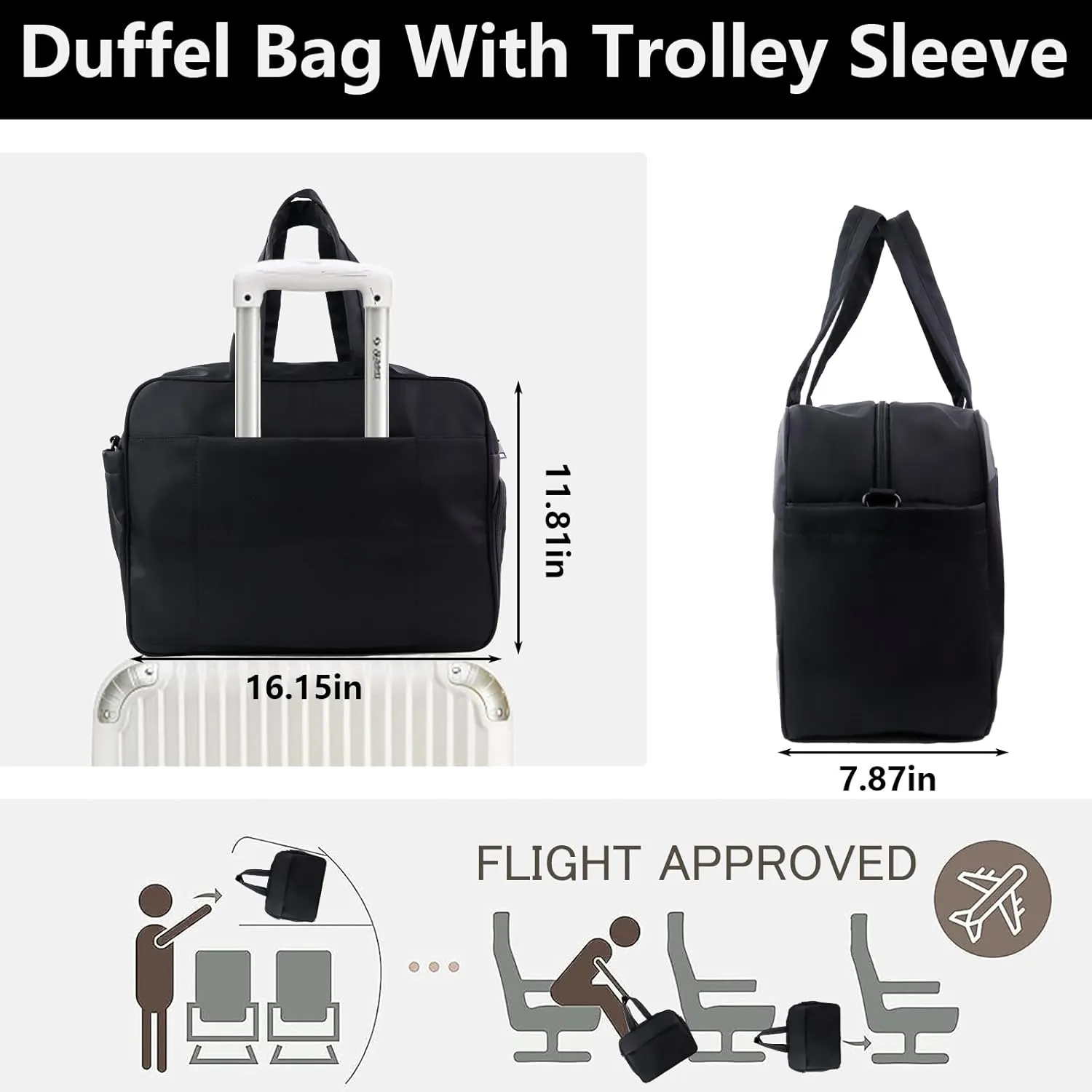 ORAD Large Nylon Tote Handbag with Removable Shoulder Strap - Durable and Versatile Tote Bag for Everyday Use