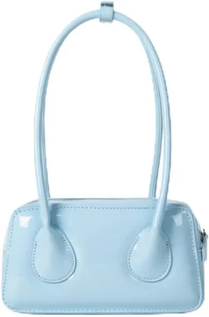 Patent Leather Shoulder Bag for Women Top Handle Bag Cute Versatile Satchel Handbag Purses Aesthetic Underarm Bag