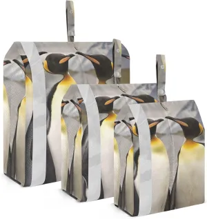 Penguins Packing Cubes Set of 3, Lightweight Travel Luggage Organizers Foldable Bags for Easy Packing and Organization