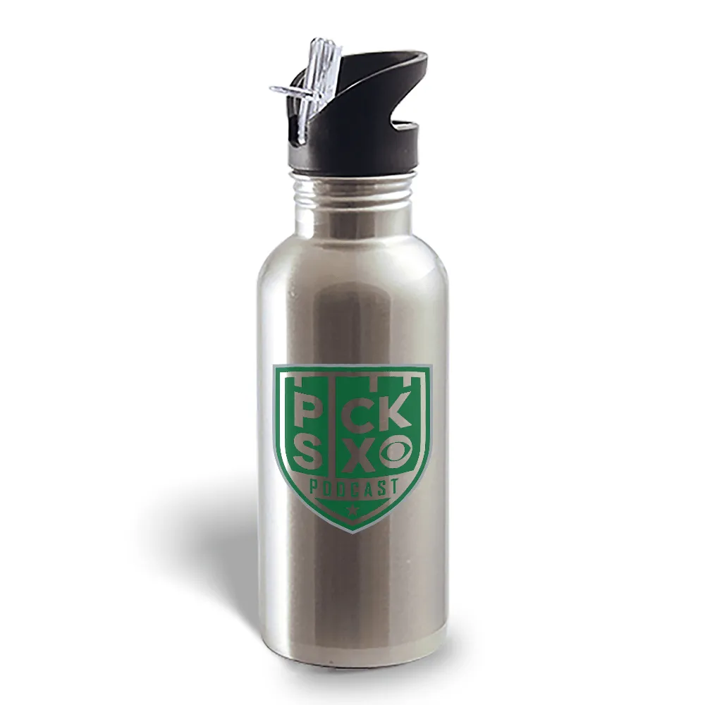 Pick Six Podcast Logo 20 oz Water Bottle
