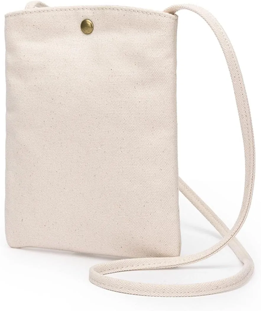 Pure Nylon Mobile Phone Bag Mini Cloth Bag ins Style Japanese Simple and Versatile Messenger Small Square Bag