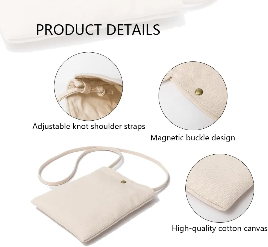 Pure Nylon Mobile Phone Bag Mini Cloth Bag ins Style Japanese Simple and Versatile Messenger Small Square Bag