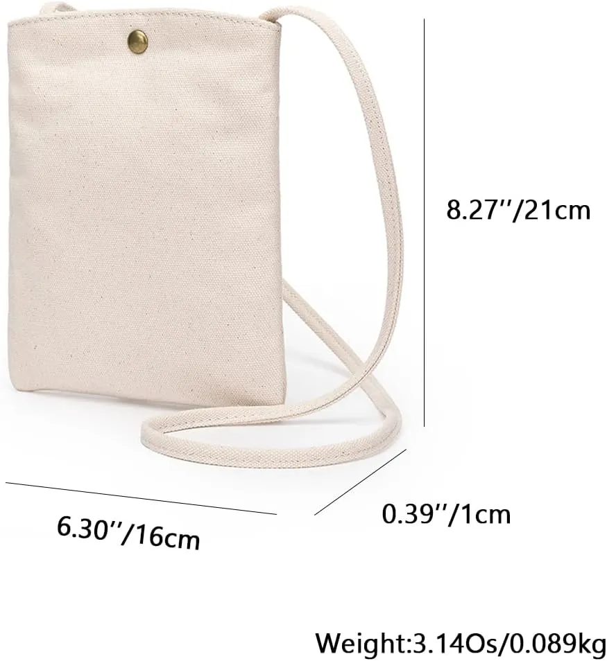 Pure Nylon Mobile Phone Bag Mini Cloth Bag ins Style Japanese Simple and Versatile Messenger Small Square Bag