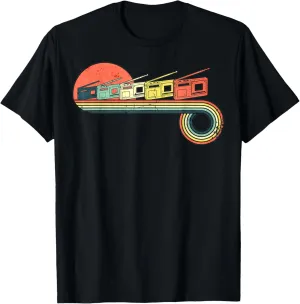 Radio Retro Retro Vintage Sunset Rainbow Color T-Shirt