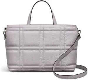 RADLEY London Sunny Dene Quilt Women's Small Leather Ziptop Satchel Bag, Thistle