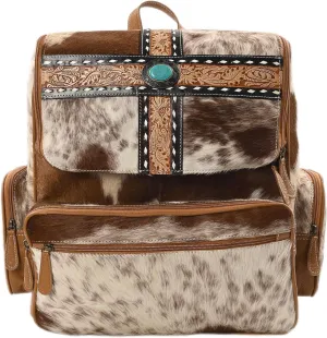 Saddle Singer Cowhide Laptop Backpack with Concealed Carry - Western Culture Statement Piece for Daily Use, Travel and More