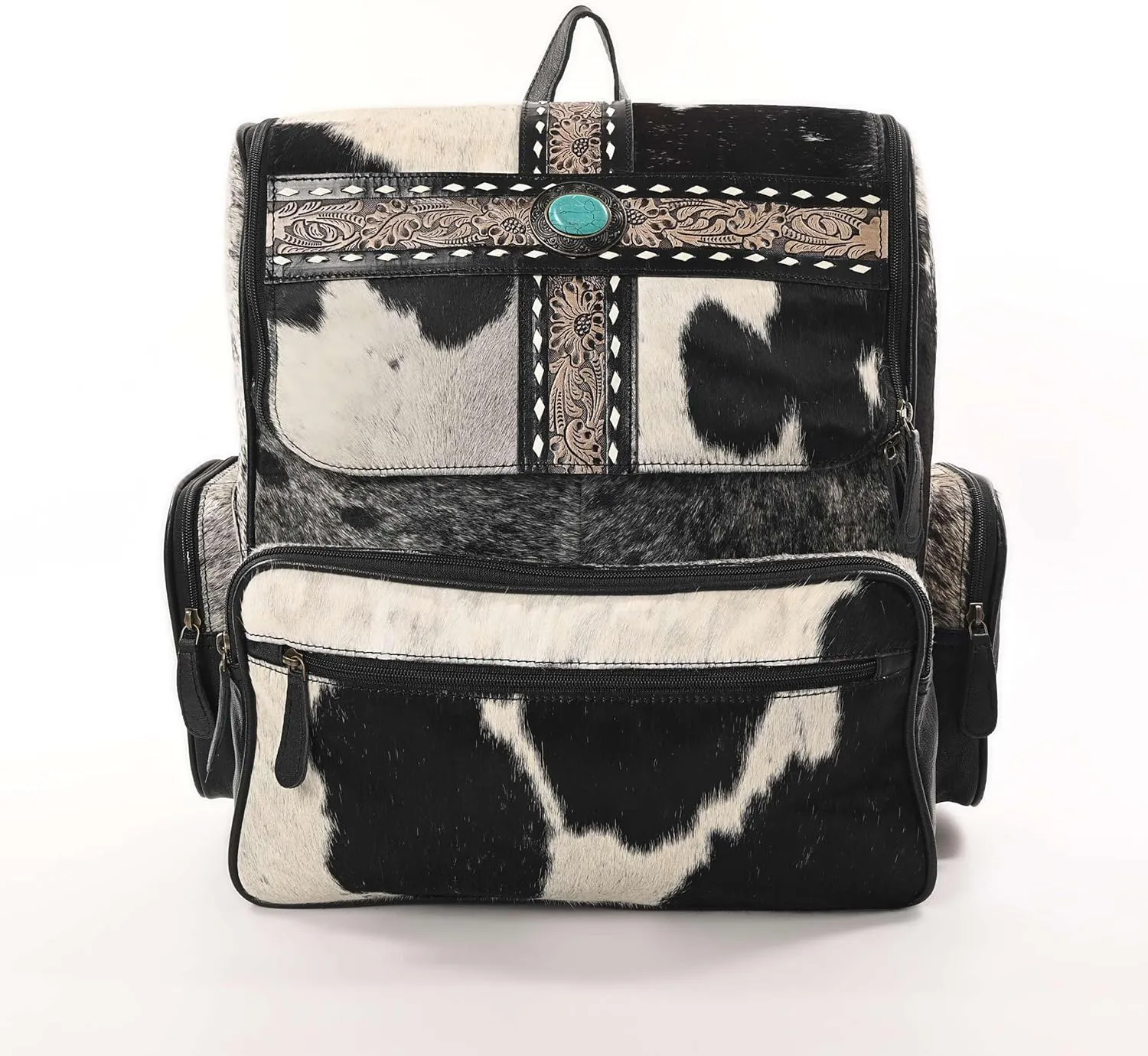 Saddle Singer Cowhide Laptop Backpack with Concealed Carry - Western Culture Statement Piece for Daily Use, Travel and More