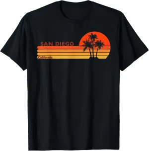 San Diego California Retro Vintage Sunset T-Shirt