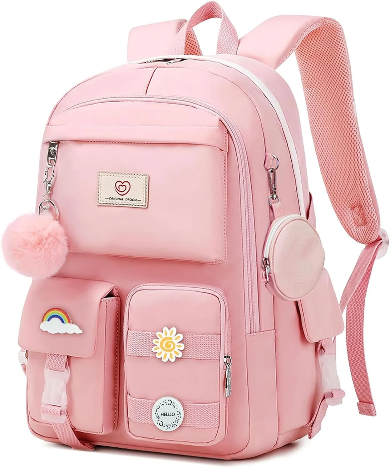 School Backpack For Girls - Cute Girls Backpack For Teens Women College Middle High School - Students Bookbag Travel Daypack,18 Multifunctional Large Capacity
