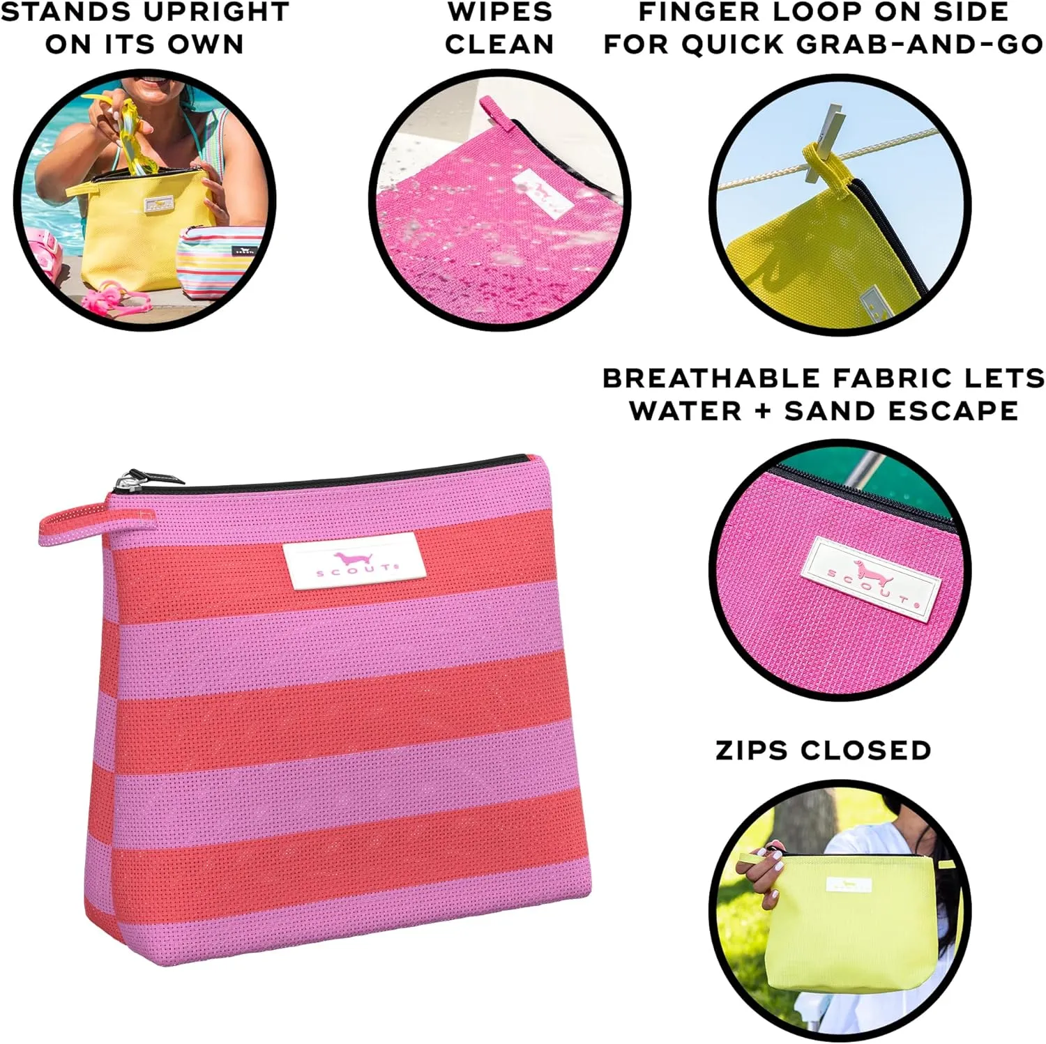 SCOUT Go Getter Pouch, Breathable Water-Resistant Fabric, Convenient Finger Loop