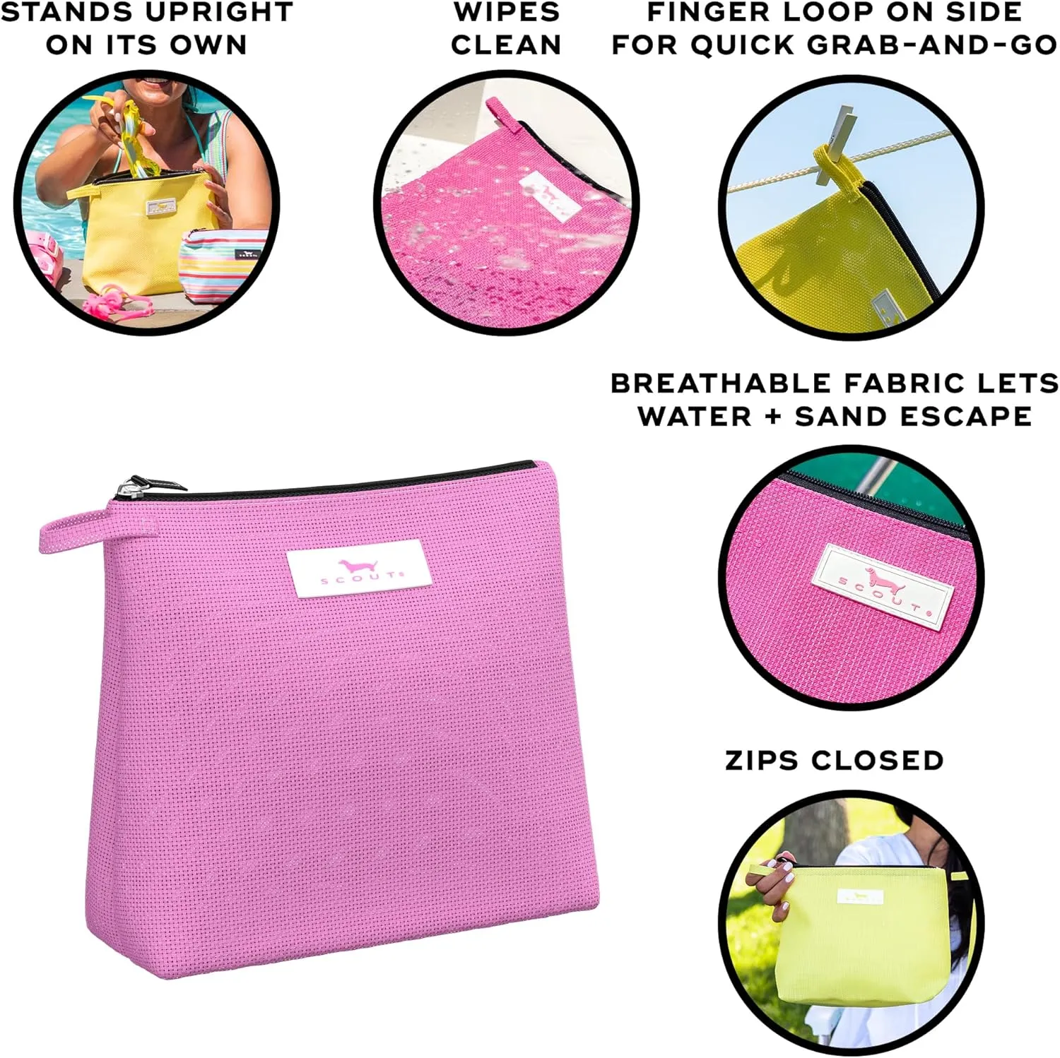 SCOUT Go Getter Pouch, Breathable Water-Resistant Fabric, Convenient Finger Loop