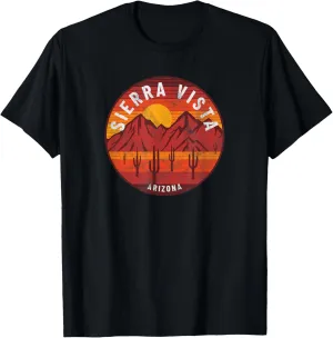 Sierra Vista Arizona Vintage Cactus Sunset Desert Landscape T-Shirt
