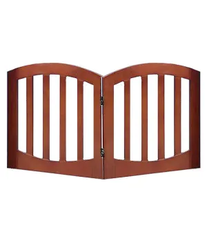Simply Shield Luxury New Zealand Pine Wood 2 Panel Dog Gate