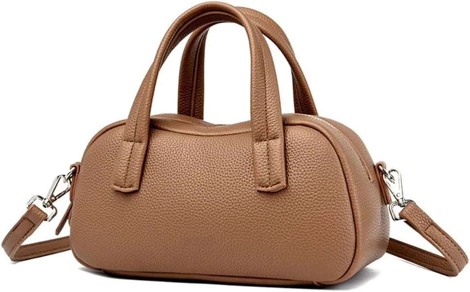 Small Vegan Leather Top Handle Purse for Women - Versatile Satchel Handbag, Crossbody Tote Bag, and Shoulder Bag