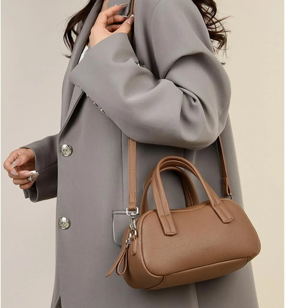 Small Vegan Leather Top Handle Purse for Women - Versatile Satchel Handbag, Crossbody Tote Bag, and Shoulder Bag