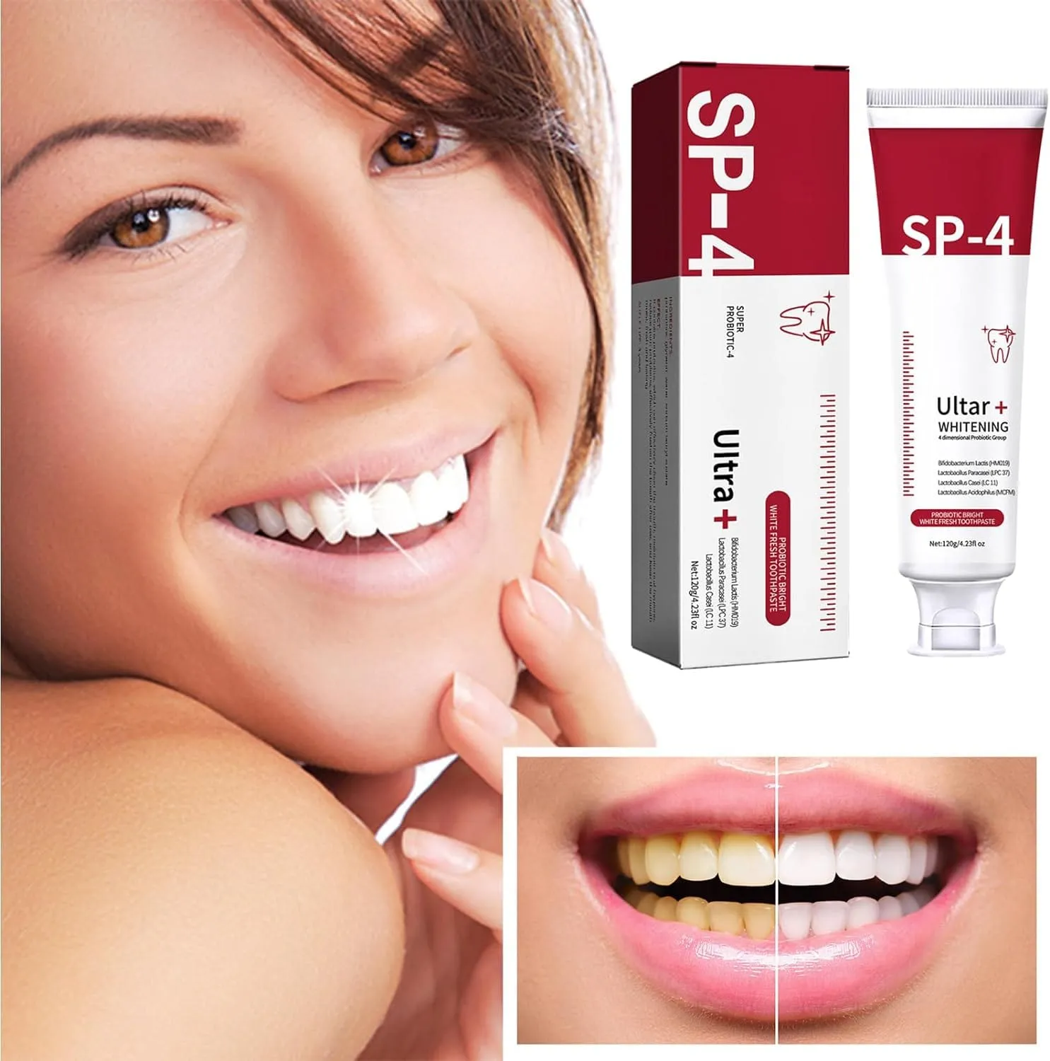 SP-4 Probiotic Intensive Teeth  Whitening Toothpaste    4.9/5 Reviews