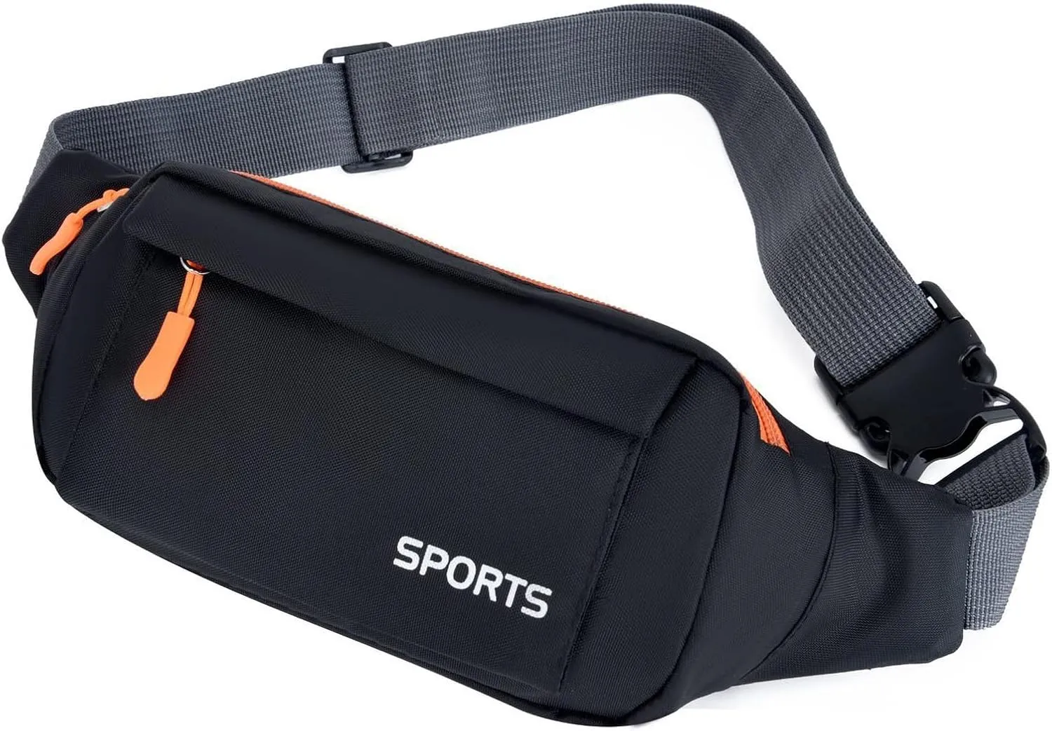 Sport Fanny Pack for Men Women,Large Fanny Pack,Crossbody Waist Bag Pack Breathable,lightweight and convenient Large capacity with multiple pockets for Traveling,shopping,runningblack