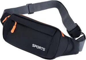 Sport Fanny Pack for Men Women,Large Fanny Pack,Crossbody Waist Bag Pack Breathable,lightweight and convenient Large capacity with multiple pockets for Traveling,shopping,runningblack