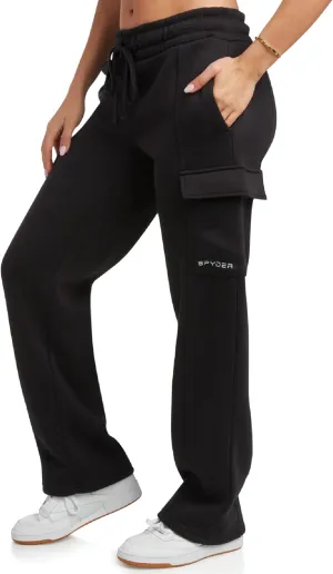 Spyder Women's Cargo Sweatpants - Cozy Fleece Joggers for Women with Adjustable Drawstring Waist and Pockets (Sizes: S-XL)